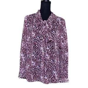 NWT Tommy Hilfiger Signature Colors Neck Tie Blouse